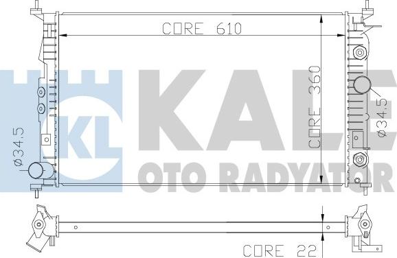 KALE OTO RADYATÖR 374200 - Radiators, Motora dzesēšanas sistēma autodraugiem.lv