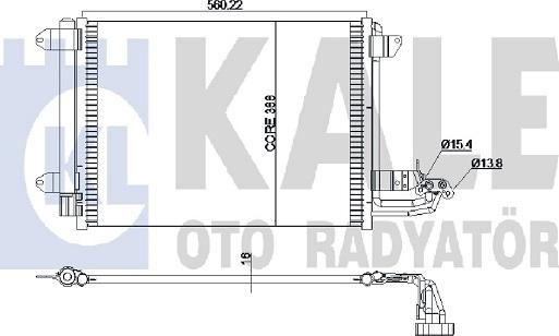 KALE OTO RADYATÖR 375400 - Kondensators, Gaisa kond. sistēma autodraugiem.lv