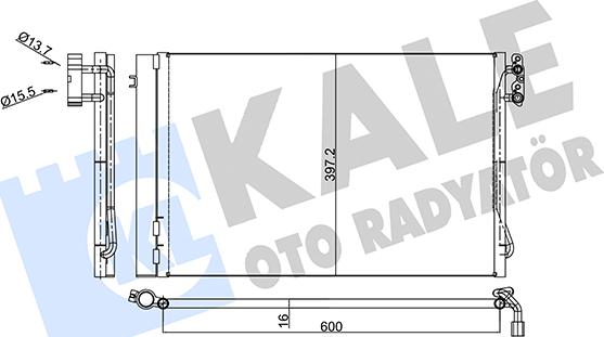 KALE OTO RADYATÖR 376600 - Kondensators, Gaisa kond. sistēma autodraugiem.lv