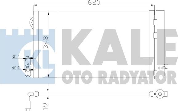 KALE OTO RADYATÖR 376700 - Kondensators, Gaisa kond. sistēma autodraugiem.lv