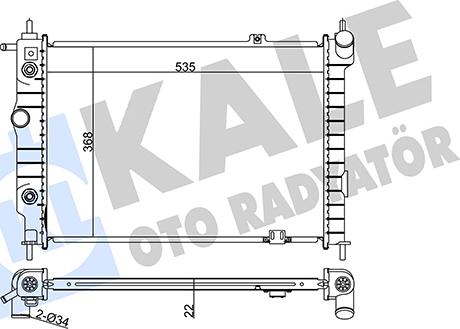 KALE OTO RADYATÖR 370800 - Radiators, Motora dzesēšanas sistēma autodraugiem.lv