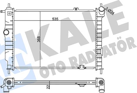 KALE OTO RADYATÖR 370700 - Radiators, Motora dzesēšanas sistēma autodraugiem.lv