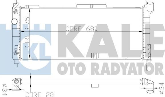 KALE OTO RADYATÖR 371 400 - Radiators, Motora dzesēšanas sistēma autodraugiem.lv