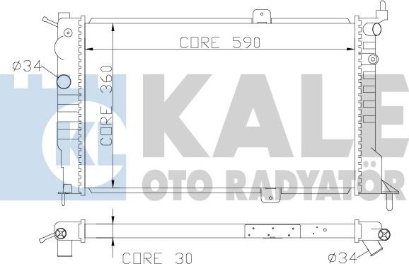 KALE OTO RADYATÖR 371 000 - Radiators, Motora dzesēšanas sistēma autodraugiem.lv