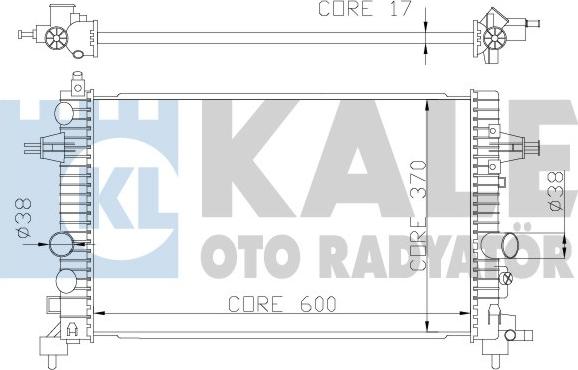 KALE OTO RADYATÖR 371200 - Radiators, Motora dzesēšanas sistēma autodraugiem.lv