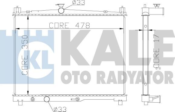 KALE OTO RADYATÖR 371700 - Radiators, Motora dzesēšanas sistēma autodraugiem.lv