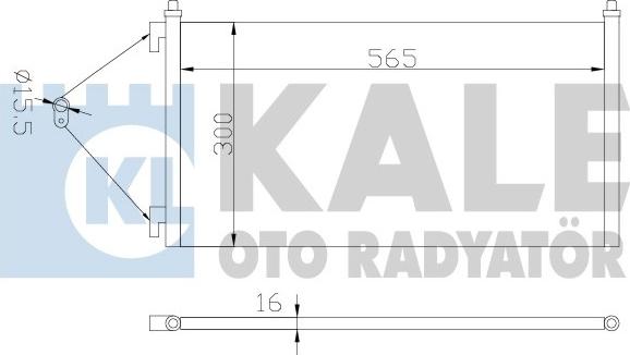 KALE OTO RADYATÖR 378200 - Kondensators, Gaisa kond. sistēma autodraugiem.lv