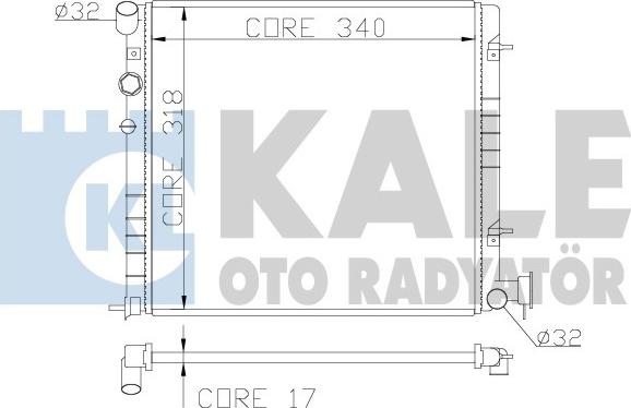 KALE OTO RADYATÖR 372500 - Radiators, Motora dzesēšanas sistēma autodraugiem.lv