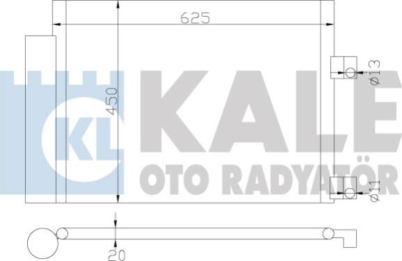 KALE OTO RADYATÖR 377300 - Kondensators, Gaisa kond. sistēma autodraugiem.lv