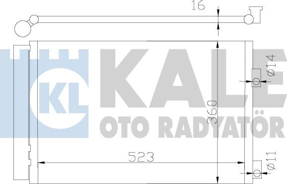 KALE OTO RADYATÖR 377200 - Kondensators, Gaisa kond. sistēma autodraugiem.lv