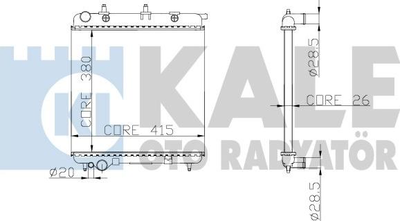 KALE OTO RADYATÖR 297100 - Radiators, Motora dzesēšanas sistēma autodraugiem.lv