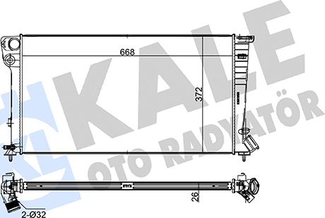 KALE OTO RADYATÖR 249300 - Radiators, Motora dzesēšanas sistēma autodraugiem.lv