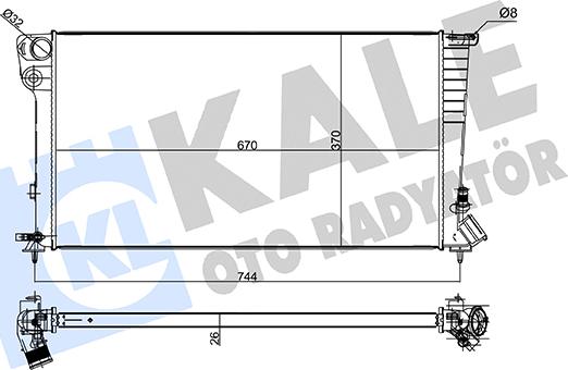 KALE OTO RADYATÖR 249200 - Radiators, Motora dzesēšanas sistēma autodraugiem.lv