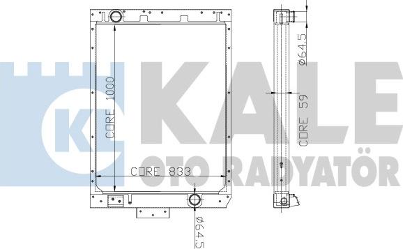 KALE OTO RADYATÖR 245800 - Radiators, Motora dzesēšanas sistēma autodraugiem.lv