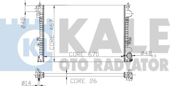 KALE OTO RADYATÖR 242500 - Radiators, Motora dzesēšanas sistēma autodraugiem.lv