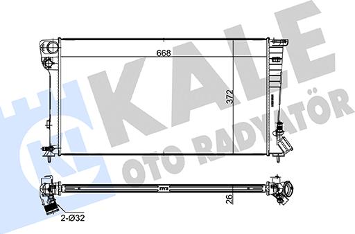 KALE OTO RADYATÖR 242800 - Radiators, Motora dzesēšanas sistēma autodraugiem.lv