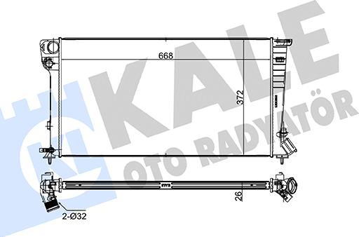 KALE OTO RADYATÖR 242700 - Radiators, Motora dzesēšanas sistēma autodraugiem.lv