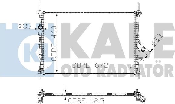 KALE OTO RADYATÖR 251700 - Radiators, Motora dzesēšanas sistēma autodraugiem.lv