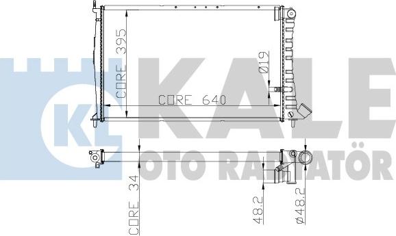 KALE OTO RADYATÖR 258200 - Radiators, Motora dzesēšanas sistēma autodraugiem.lv