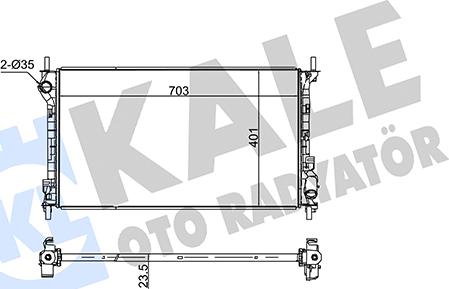 KALE OTO RADYATÖR 209700 - Radiators, Motora dzesēšanas sistēma autodraugiem.lv