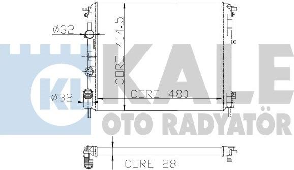 KALE OTO RADYATÖR 205700 - Radiators, Motora dzesēšanas sistēma autodraugiem.lv