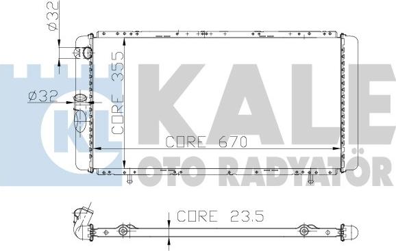 KALE OTO RADYATÖR 208500 - Radiators, Motora dzesēšanas sistēma autodraugiem.lv