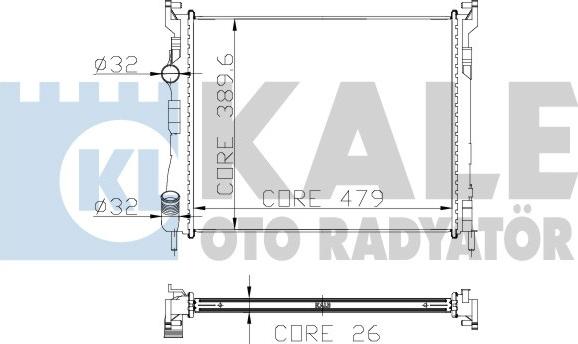 KALE OTO RADYATÖR 207400 - Radiators, Motora dzesēšanas sistēma autodraugiem.lv