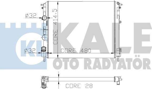 KALE OTO RADYATÖR 207100 - Radiators, Motora dzesēšanas sistēma autodraugiem.lv