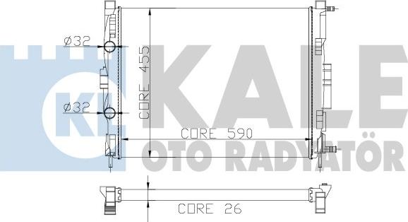 KALE OTO RADYATÖR 207200 - Radiators, Motora dzesēšanas sistēma autodraugiem.lv