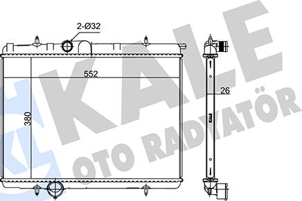 KALE OTO RADYATÖR 216200 - Radiators, Motora dzesēšanas sistēma autodraugiem.lv