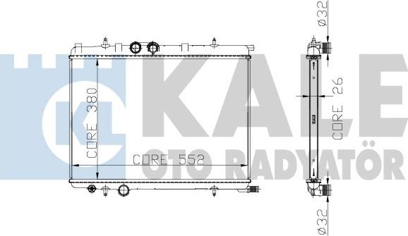 KALE OTO RADYATÖR 213100 - Radiators, Motora dzesēšanas sistēma autodraugiem.lv