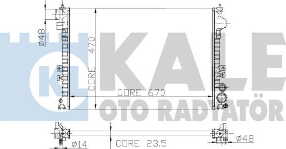 KALE OTO RADYATÖR 217500 - Radiators, Motora dzesēšanas sistēma autodraugiem.lv