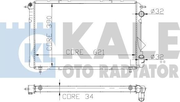 KALE OTO RADYATÖR 217300 - Radiators, Motora dzesēšanas sistēma autodraugiem.lv