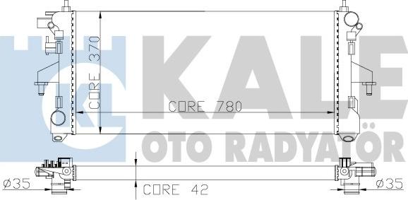 KALE OTO RADYATÖR 285600 - Radiators, Motora dzesēšanas sistēma autodraugiem.lv