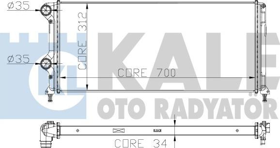 KALE OTO RADYATÖR 235600 - Radiators, Motora dzesēšanas sistēma autodraugiem.lv