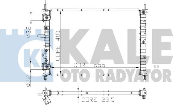 KALE OTO RADYATÖR 231400 - Radiators, Motora dzesēšanas sistēma autodraugiem.lv