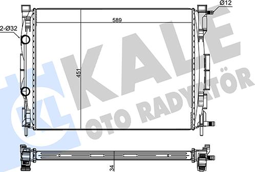 KALE OTO RADYATÖR 221100 - Radiators, Motora dzesēšanas sistēma autodraugiem.lv