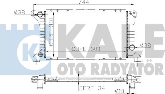 KALE OTO RADYATÖR 221200 - Radiators, Motora dzesēšanas sistēma autodraugiem.lv