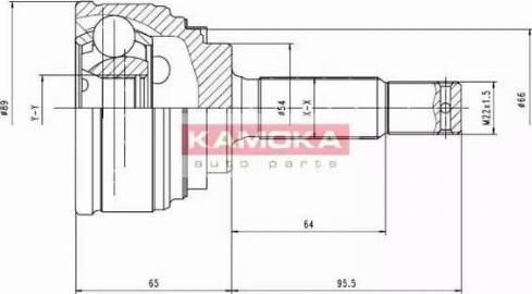 Kamoka 6618 - Šarnīru komplekts, Piedziņas vārpsta autodraugiem.lv