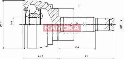 Kamoka 6620 - Šarnīru komplekts, Piedziņas vārpsta autodraugiem.lv