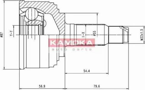 Kamoka 6000 - Šarnīru komplekts, Piedziņas vārpsta autodraugiem.lv