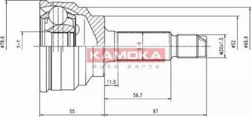 Kamoka 6070 - Šarnīru komplekts, Piedziņas vārpsta autodraugiem.lv