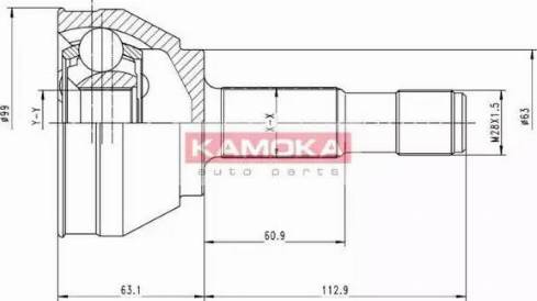 Kamoka 6152 - Šarnīru komplekts, Piedziņas vārpsta autodraugiem.lv