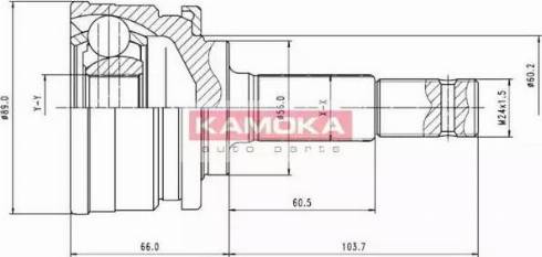 Kamoka 6754 - Šarnīru komplekts, Piedziņas vārpsta autodraugiem.lv