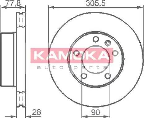 Kamoka 1032434 - Bremžu diski autodraugiem.lv