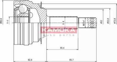 Kamoka 7098 - Šarnīru komplekts, Piedziņas vārpsta autodraugiem.lv