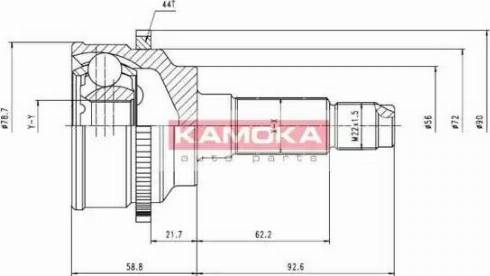 Kamoka 7044 - Šarnīru komplekts, Piedziņas vārpsta autodraugiem.lv