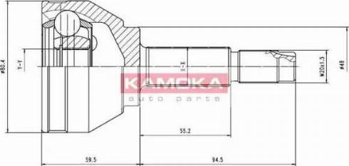 Kamoka 7008 - Šarnīru komplekts, Piedziņas vārpsta autodraugiem.lv