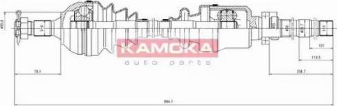 Kamoka CT1138925 - Piedziņas vārpsta autodraugiem.lv