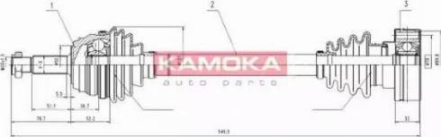 Kamoka VW1138919 - Piedziņas vārpsta autodraugiem.lv